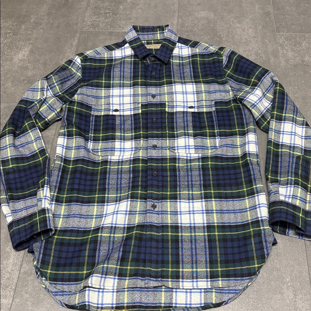 Authentic Burberry Tartan Plaid Button Down Shirt